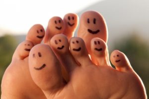 Smiling feet - Having happy and healthy feet at work is a topic our podiatrists are very passionate about, and they have shared some of their top tips for keeping your feet happy all day long!